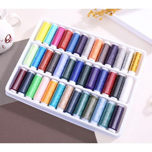 Bộ 39 cuộn chỉ may gia đình đủ màu