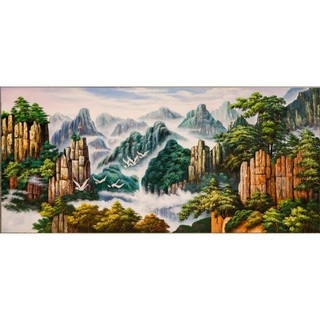 Tranh đính đá toàn bộ tự làm - Phong cảnh thiên nhiên