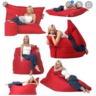Ghế lười hạt xốp màu đỏ đô sz L