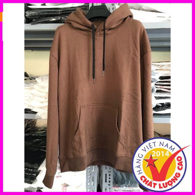 Áo khoác Hoodie Nâu - Hoodie chui đầu màu socola