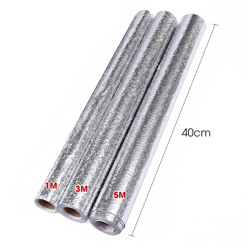 Giấy Dán Tường Bằng Lá Nhôm Chống Nước Chống Ẩm Kích Thước 40cmx1/3/5m