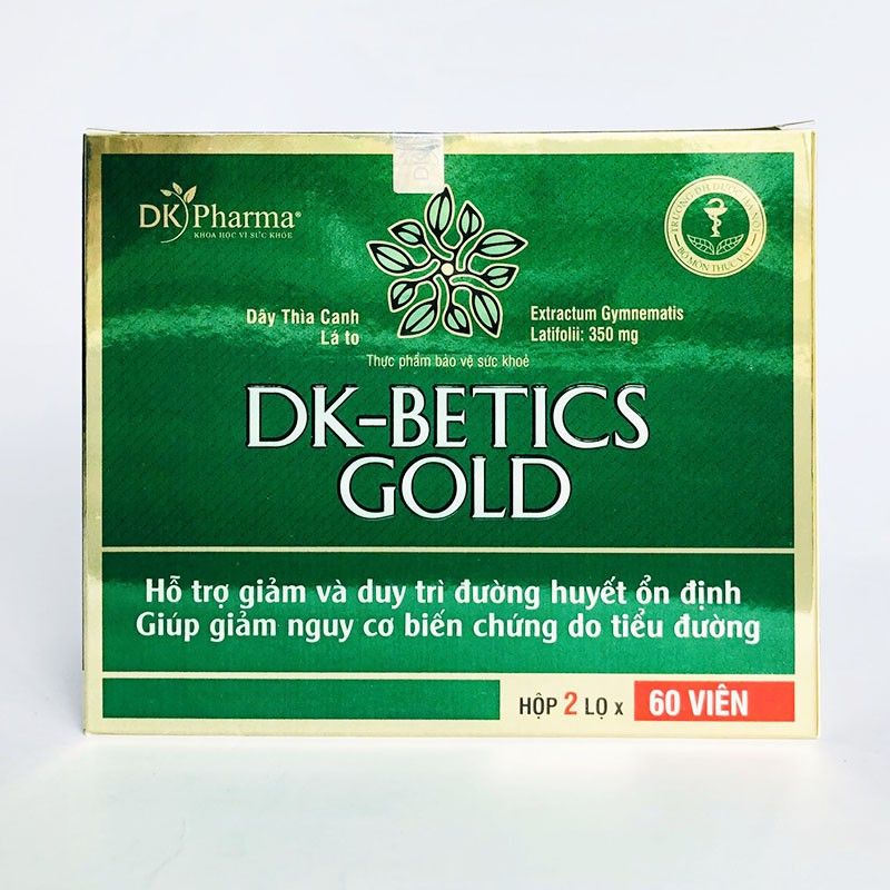 DK-BETICS 120 viên DK Betics Gold Hỗ trợ hạ và ổn định đường huyết dùng cho người tiểu đường