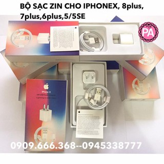 Bộ cáp sạc zin cho iphone x, 8plus,7plus,6plus,5/5se