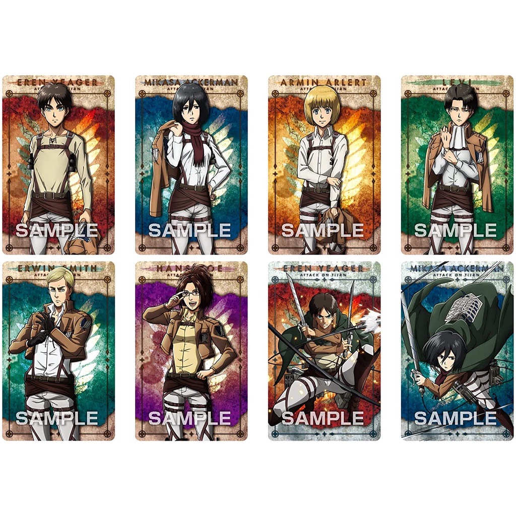 Pack Thẻ Bài Attack On Titan Metal Collection Chính Hãng Chưa Bóc mới 100% - Ensky