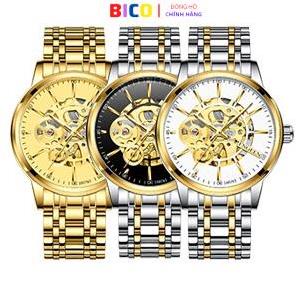 Đồng hồ nam FNGEEN, đồng hồ chính hãng cơ dây kim loại sang trọng mã A12