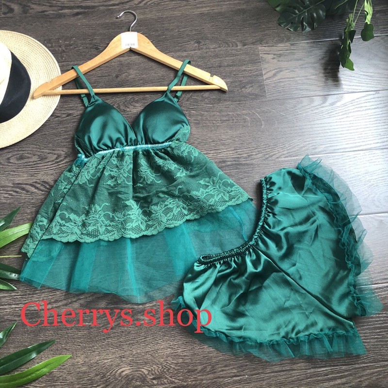 [Mã WAMT2405 giảm 10k đơn 0k] set đồ bộ lụa satin áo hai dây đùi sexy fom dưới 58 kg siêu hot