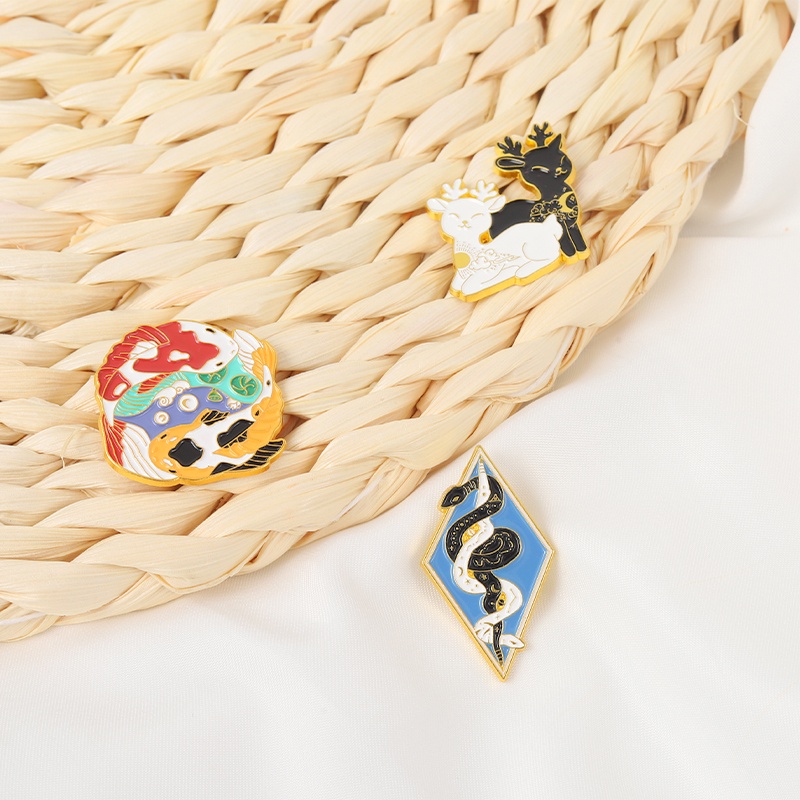 Trâm Cài Áo Kim Loại 6 Kiểu Dáng Hoạt Hình Sáng Tạo Phù Hợp Làm Quà Cho Bạn Bè