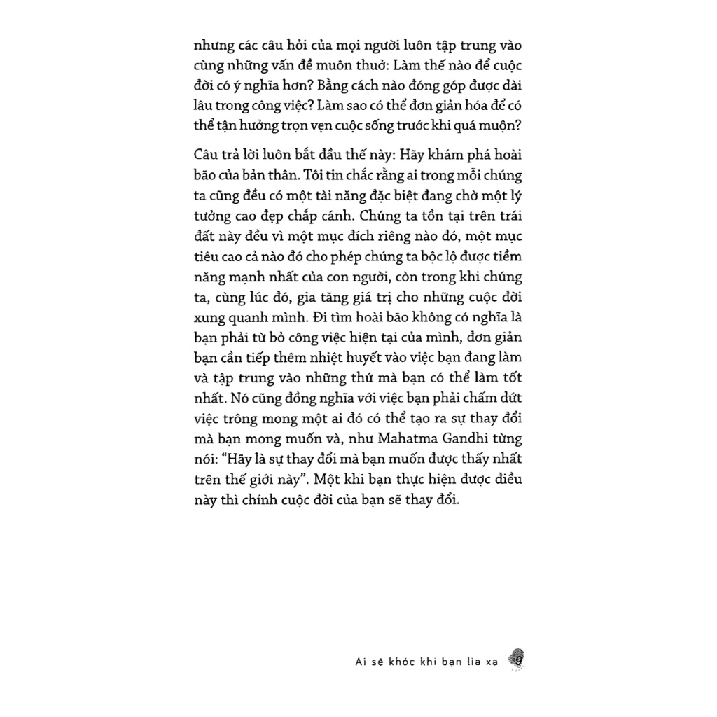 Sách - Ai Sẽ Khóc Khi Bạn Lìa Xa - Robin Sharma - TRẺ