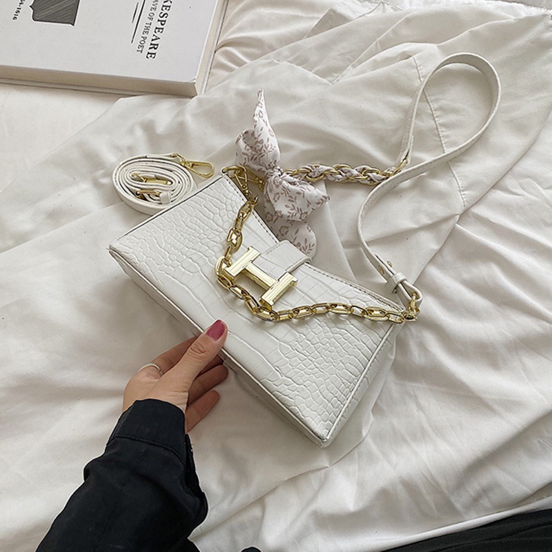 Túi đeo vai IELGY họa tiết da cá sấu hợp thời trang cho nữ