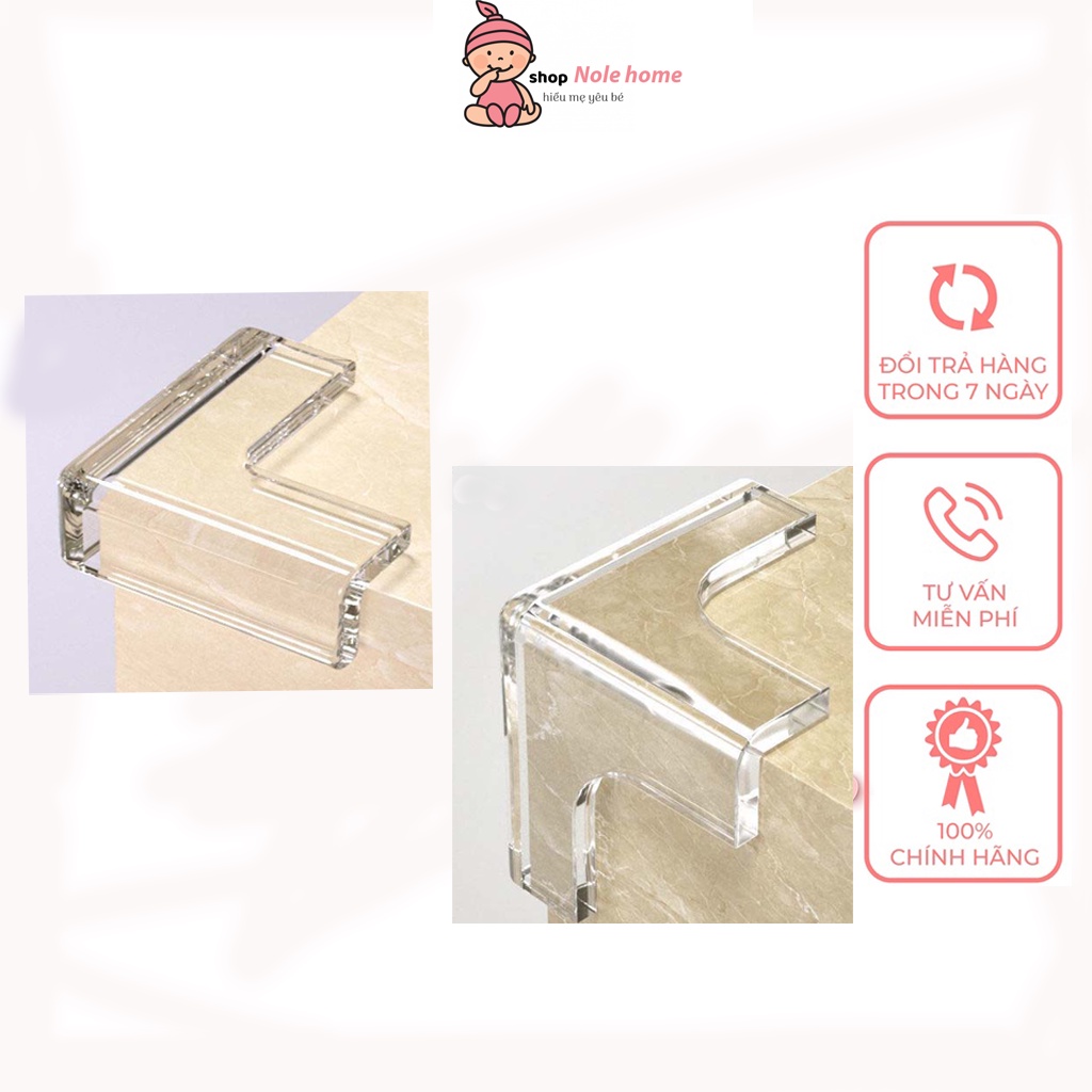 Miếng Bọc Góc Bàn Silicon Cao Cấp Miếng Bịt Góc Bàn Cạnh Tủ Vuông Bể Cá Tránh Va Chạm An Toàn Cho Trẻ Em Và Người Gìa