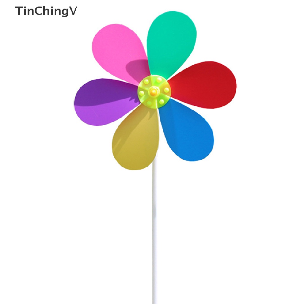 Túi 2 Chong Chóng Hoa Màu Cầu Vồng Trang Trí Sân Vườn