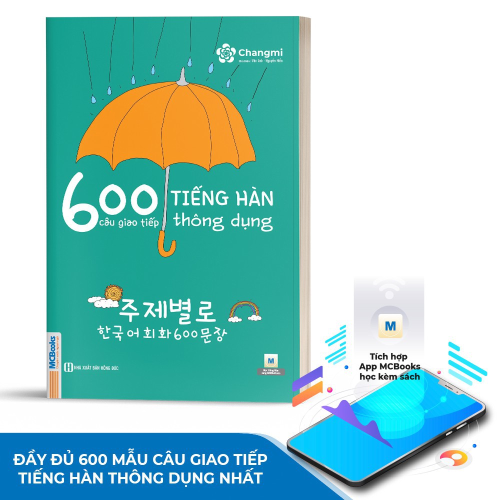 Sách - 600 Câu Giao Tiếp Tiếng Hàn Thông Dụng Dành Cho Người Tự Học [MCBooks]