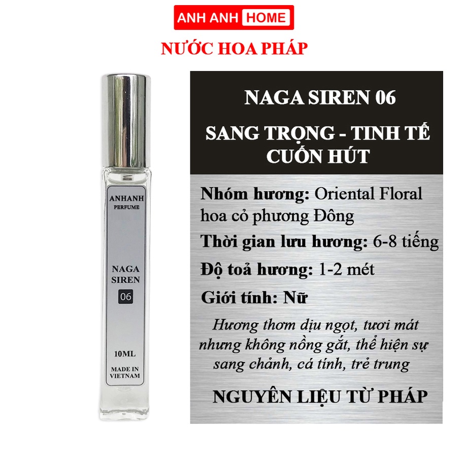 Nước Hoa nữ Anhanh Naga Siren 06 ngọt ngào tinh tế và quyến rũ, lưu hương 6-8 tiếng