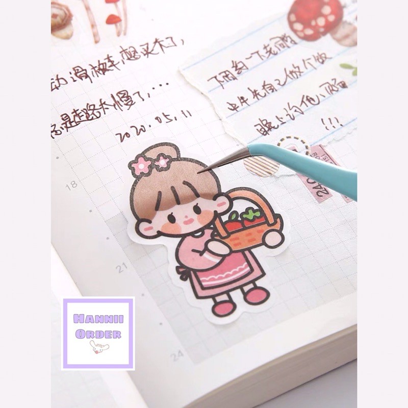 Nhíp gắp sticker đầu cong màu macaron siêu xinh