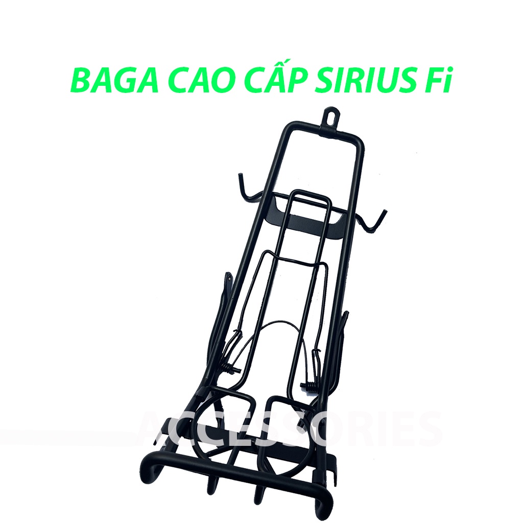 Baga Sirius FI Đời 2014-2022 Mẫu Titan-Đen-Trắng iNox Cao Cấp Dày 10li PKPH
