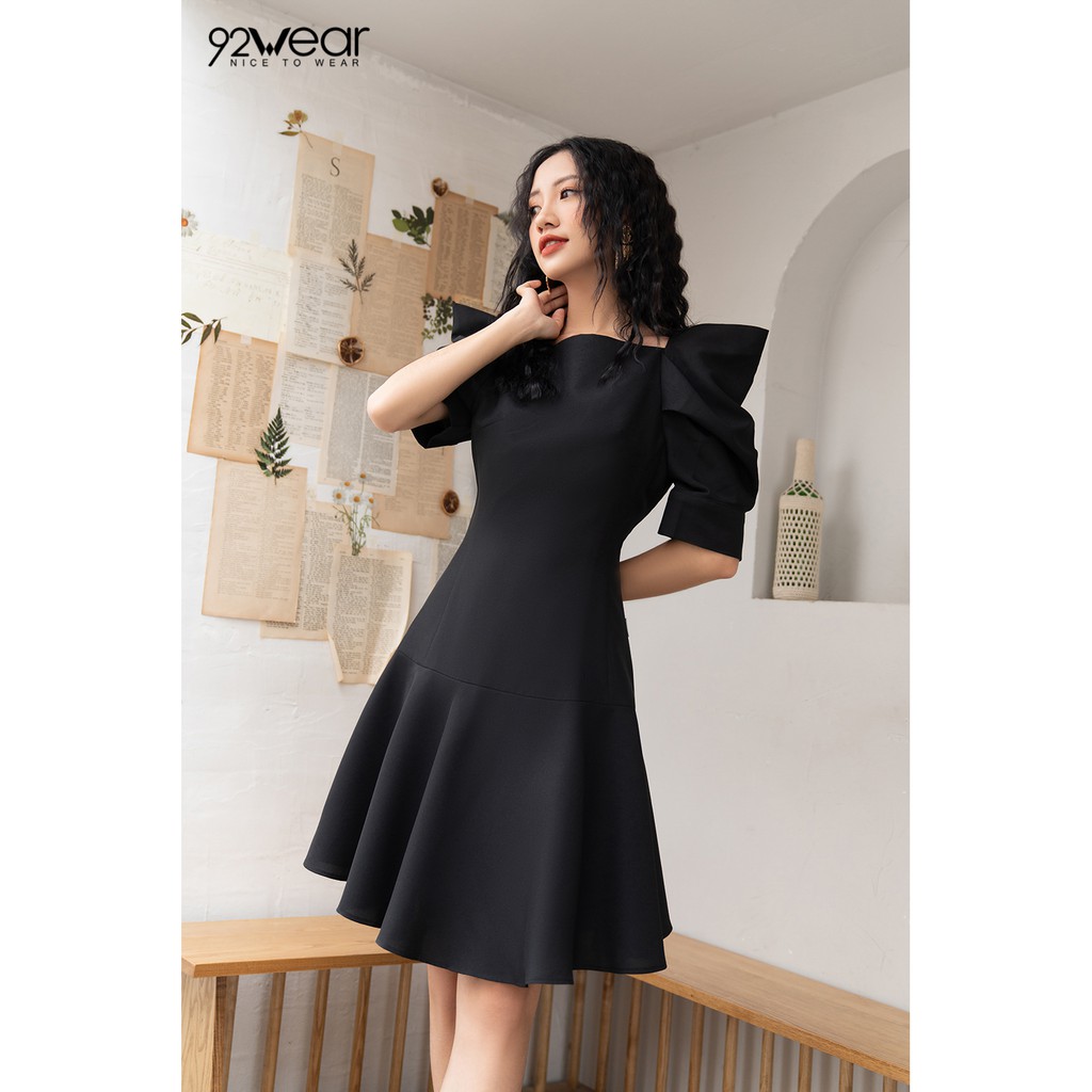 Đầm xòe ngắn tay bồng dáng dài DEW0594 - 92WEAR | BigBuy360 - bigbuy360.vn