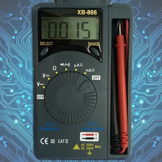 Đồng hồ vạn năng kĩ thuật số có màn hình LCD AC / DC xb866