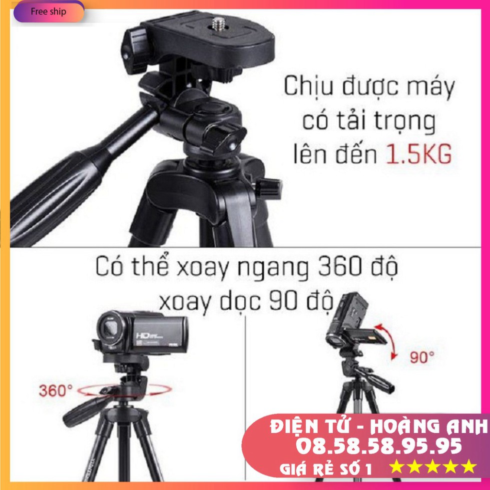 Chân Máy Ảnh Camera Chuyên Nghiệp Yunteng VCT 5208 + 3388 Livestream Hàng Chính Hãng