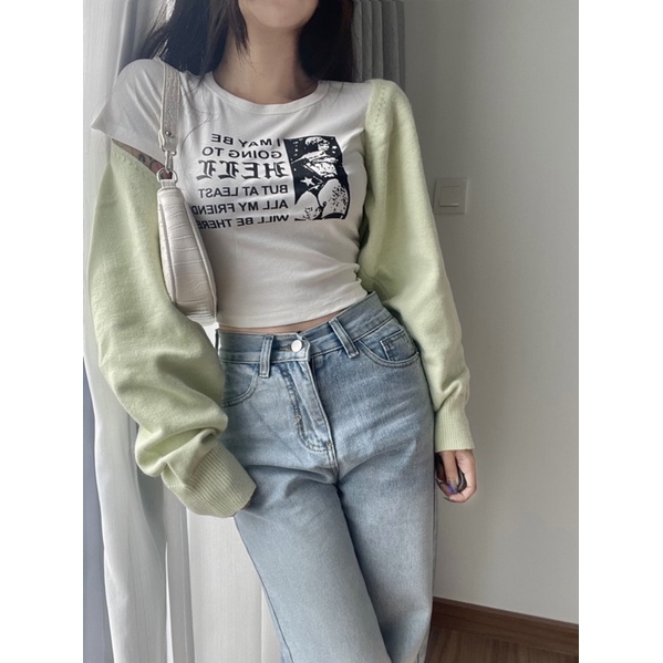 Áo len - Áo croptop - Quần jeans