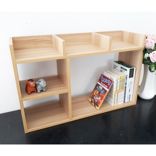 Kệ sách gỗ để bàn vân gỗ LuNa