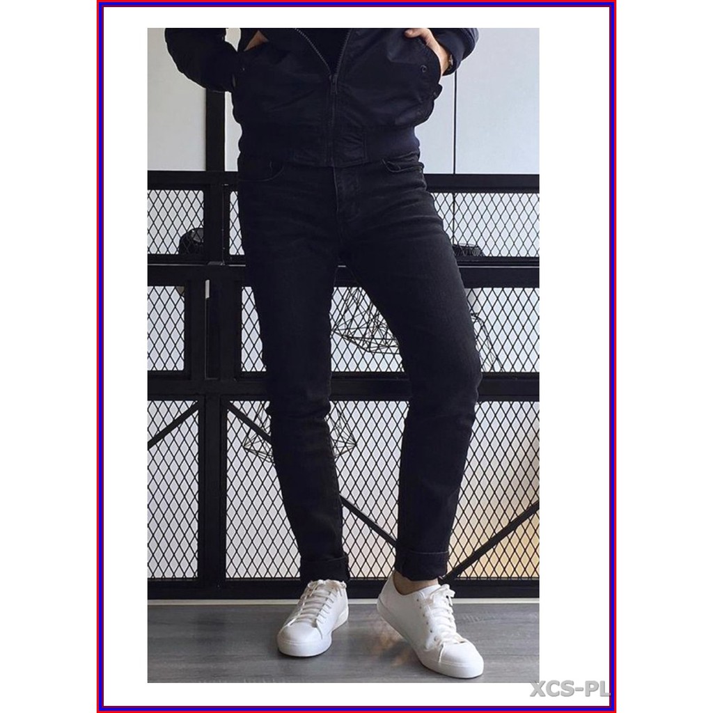 Quần jean nam cao cấp ĐEN TRƠN siêu đẹp không xù lông, không ra màu, chất giãn tốt đenTRƠN.343