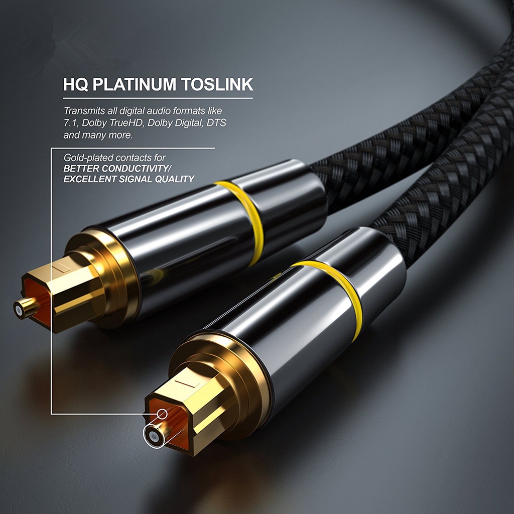 Dây Cáp Quang Âm Thanh Kỹ Thuật Số 1m/2m/3m/5m SPDIF Cho Bộ Khuếch Đại PS4