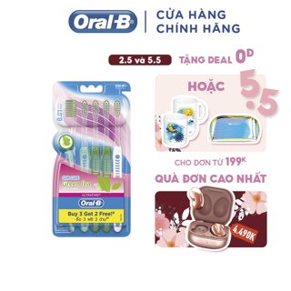 Bàn chải Oral-B Trà Xanh 5 cây