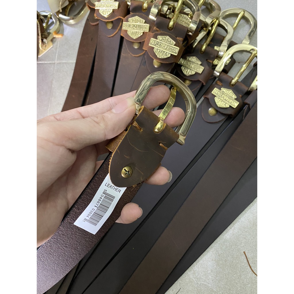 🔥 ĐỐT KHÔNG CHÁY 🔥 Thắt Lưng Nam Da Bò Sáp Nguyên Tấm - Khóa Đồng Nguyên Khối Bảo Hành 12 Tháng