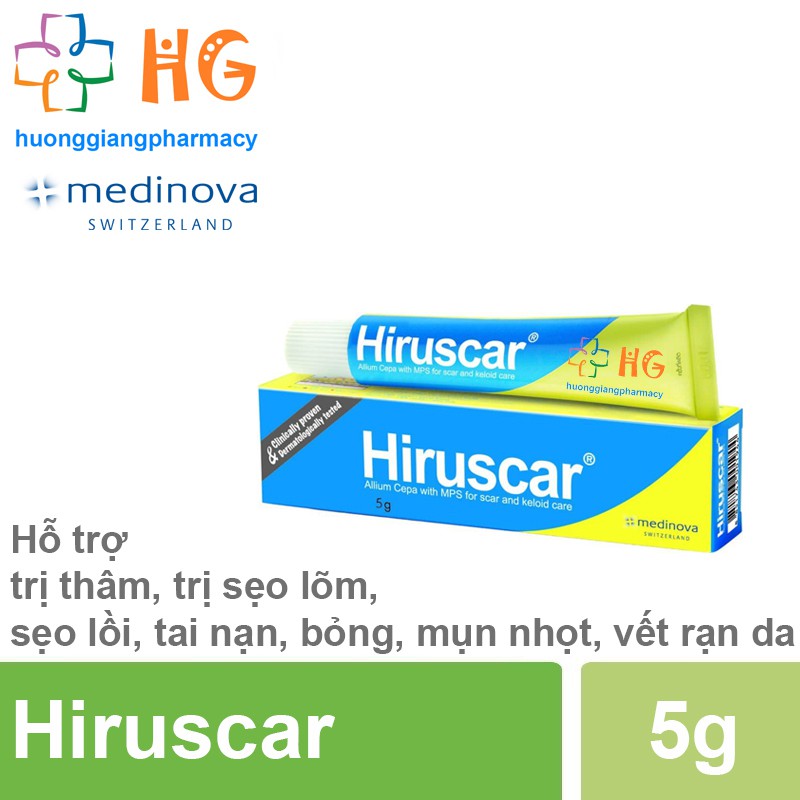 Hiruscar - Gel bôi chuyên sẹo lõm, sẹo lồi (Tub 5g)