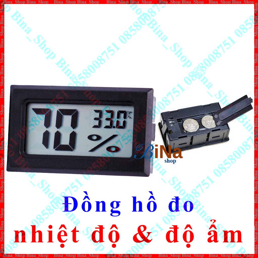 Đồng hồ đo nhiệt độ và độ ẩm (Pin mua riêng)