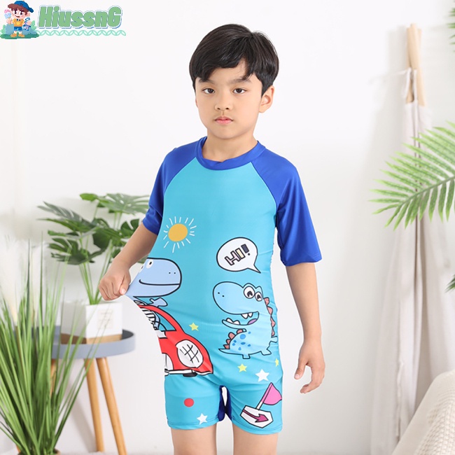 Đồ Bơi Một Mảnh Khô Nhanh Chống Nắng In Họa Tiết Hoạt Hình Cho Bé Trai 4-8 Tuổi