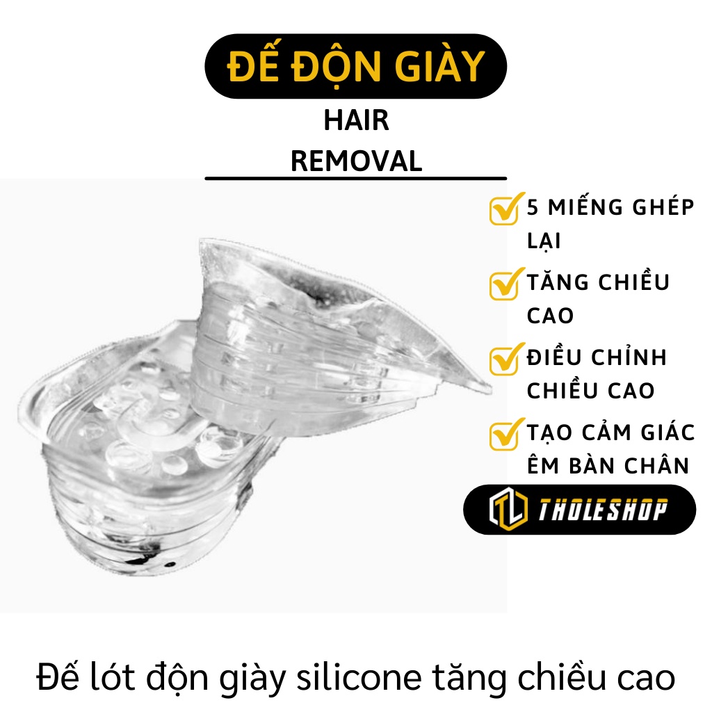 Đế Lót Giày - Combo10 Miếng Độn Đế Giày Silicon Tăng Chiều Cao, Massage Chân 4826