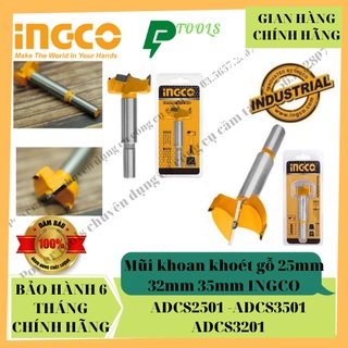 Mũi khoan khoét gỗ ingco adcs2501 adcs2501 adcs3501 hợp kim siêu cứng, mũi khoan khoét lỗ tròn
