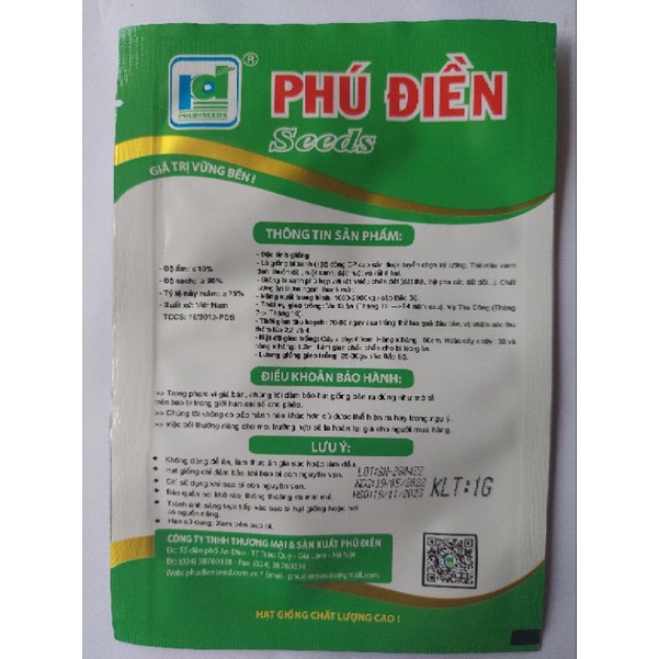 HẠT GIỐNG BÍ SẶT(BÍ XANH)