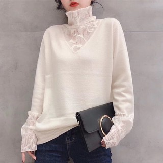 Áo Len Lông Thỏ Mềm Nhẹ Pha Ren Cực Đẹp