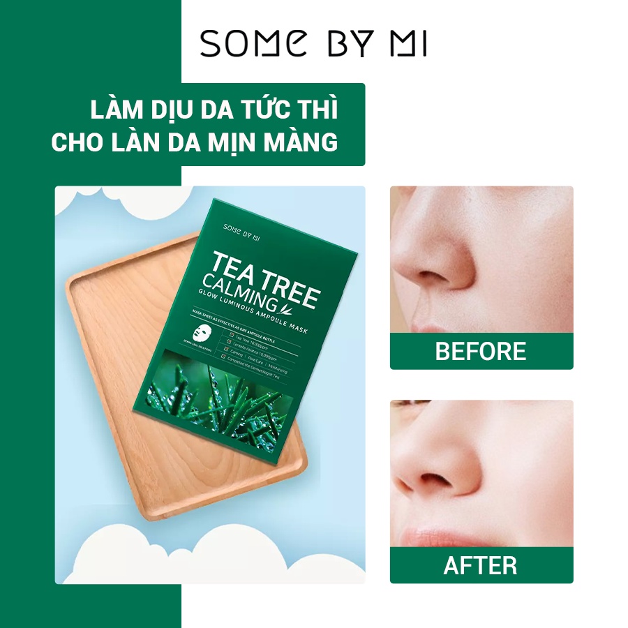 Mặt Nạ Chiết Xuất Tràm Trà Làm Dịu Da, Giảm Mụn Some By Mi Tea Tree Calming Sheet Mask 25g