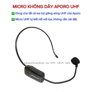 Mic trợ giảng không dây aporo  UHF phù hợp tất cả dòng máy uhf