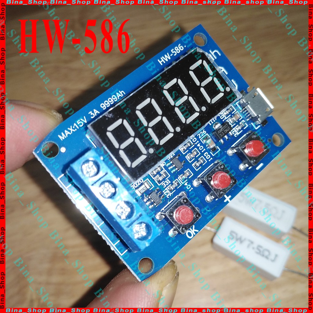 Mạch test ZB2L3 / HW-586 test dung lượng pin Lithium Li-ion 18650