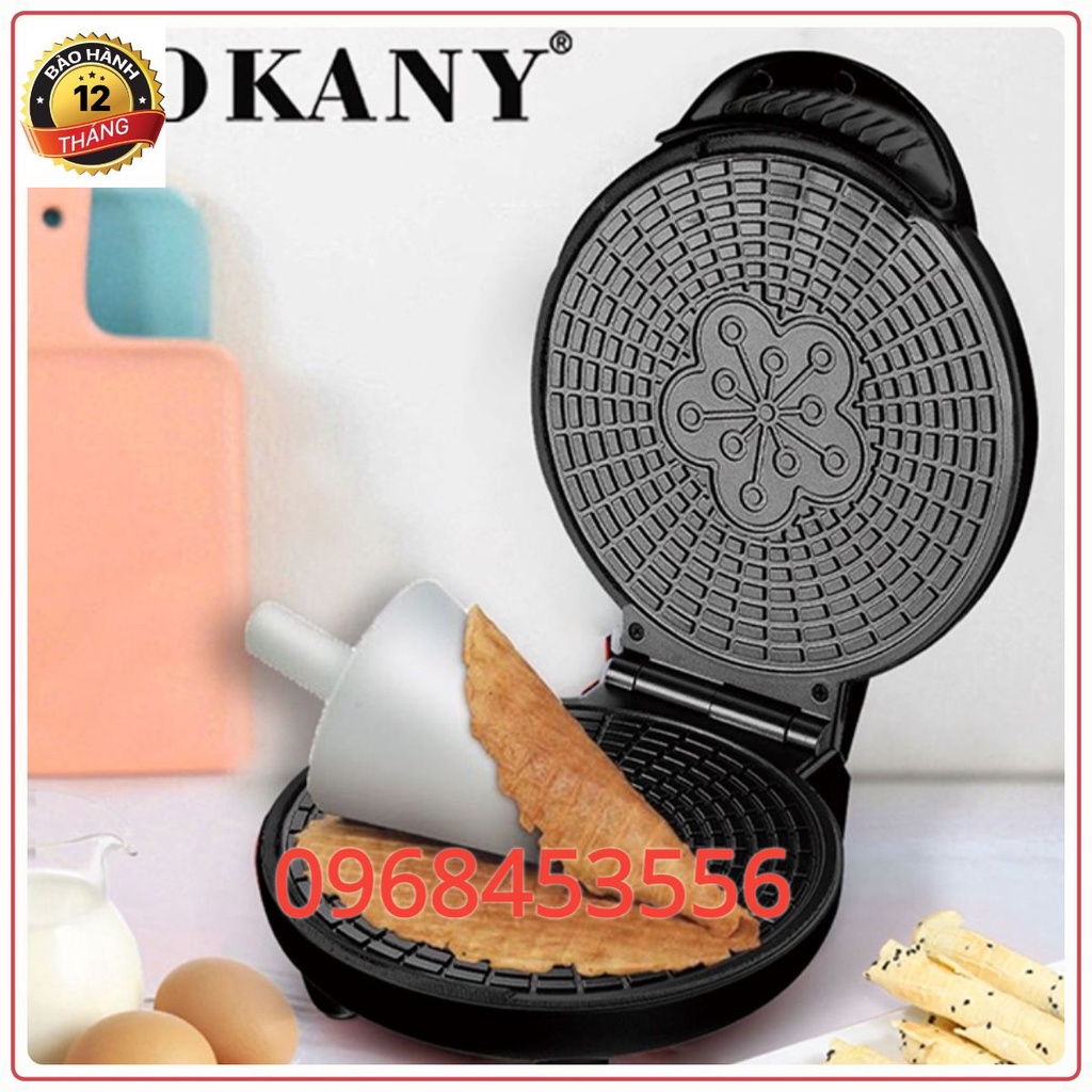 Máy khuôn làm bánh ốc quế cuộn chính hãng Sokany