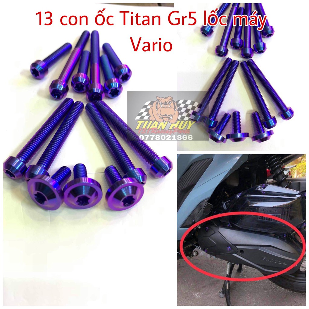 13 Con Ốc Lốc Máy Vario CLick AB Vision Titan Gr5