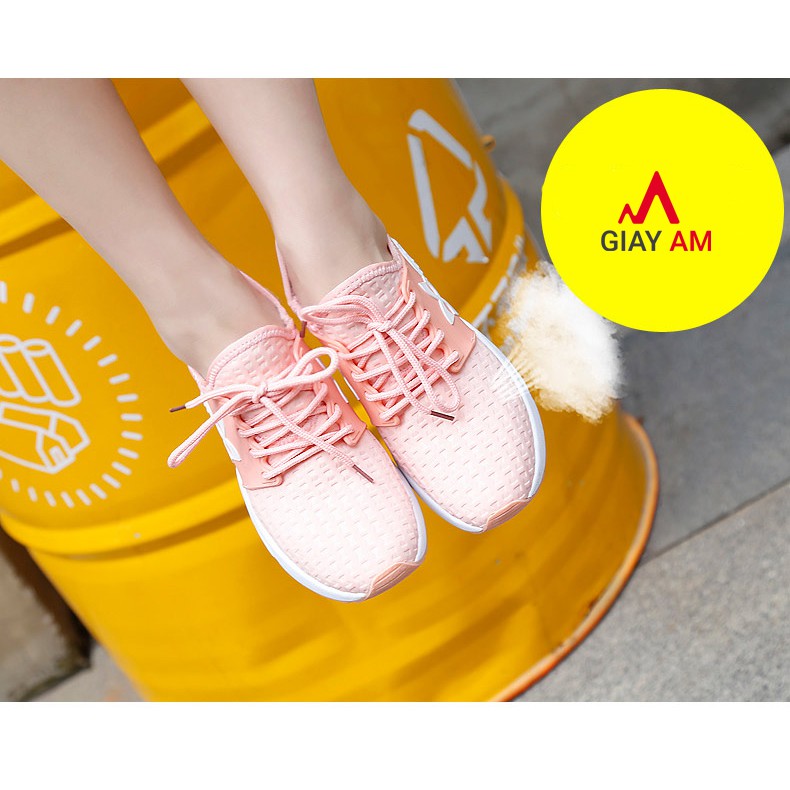 Giày thể thao và Sneakers nữ cao cấp màu hồng trẻ trung, sành điệu, năng động, cá tính