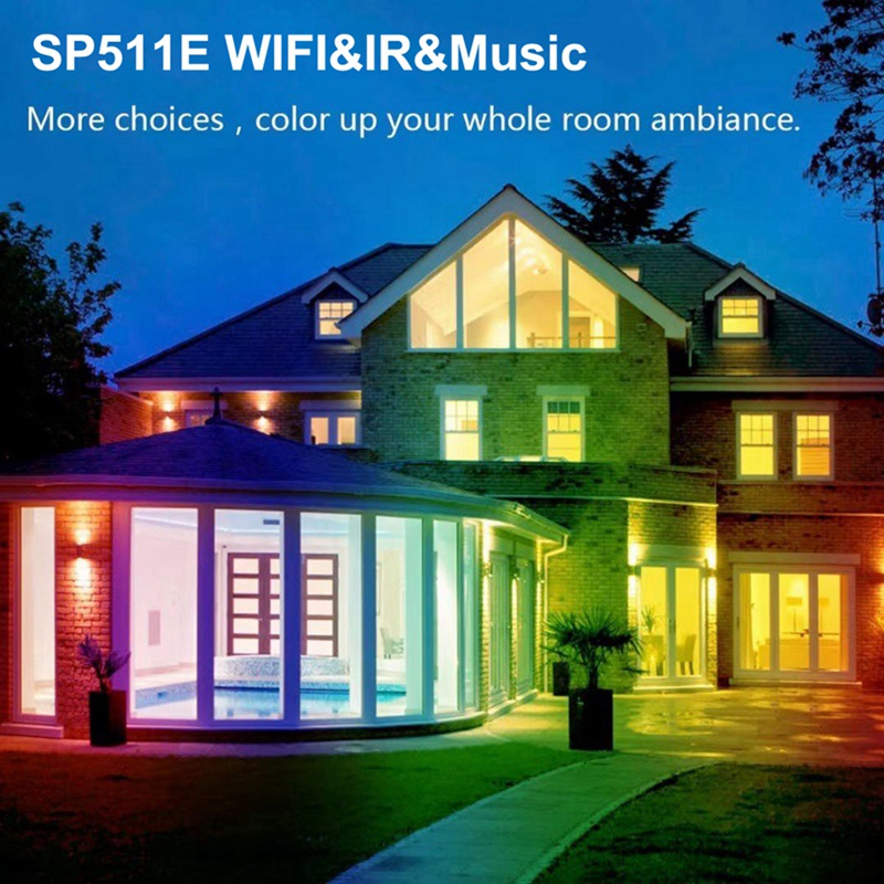 Bộ Điều Khiển Đèn LED SP511E WiFi Cho Dải Đèn LED WS2812B WS2811 Pixel RGB Thông Minh