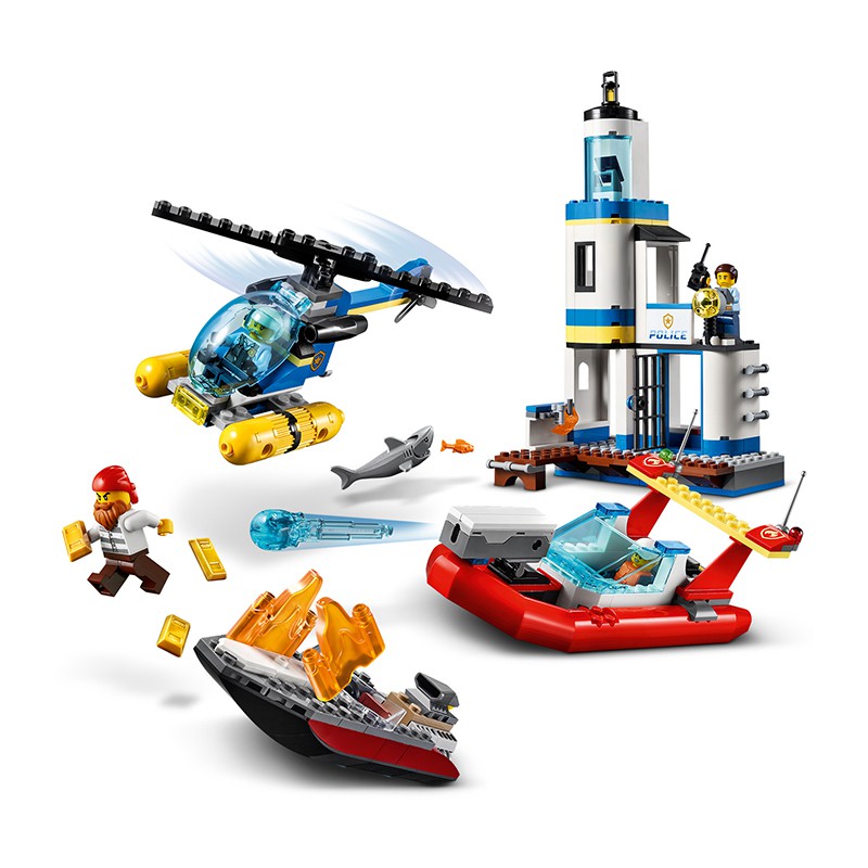 Đồ Chơi LEGO Trạm Cảnh Sát Tuần Tra  & Cứu Hỏa Biển 60308