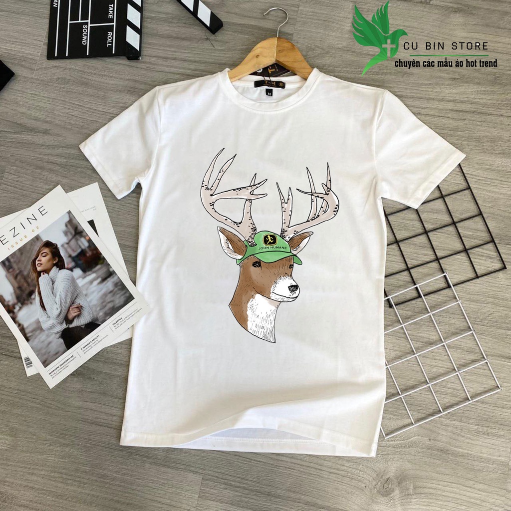 Áo thun from rộng mang hình con nai chất dễ thương hàng mẫu mới nhất - p144