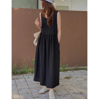[XẢ LỖ] Đầm xoè tay cọc dáng dài basic