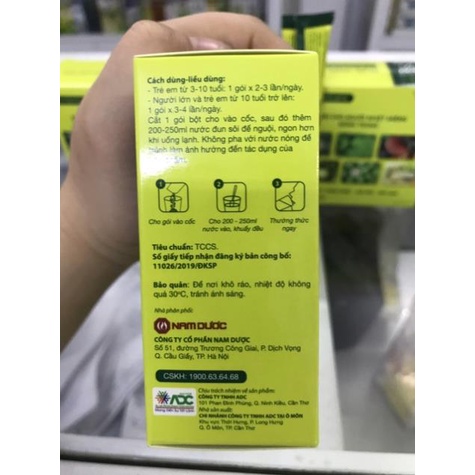 Bột sủi thanh nhiệt Livecool Nam Dược hỗ trợ thanh nhiệt, mát gan hương dưa gang  hộp 10 gói