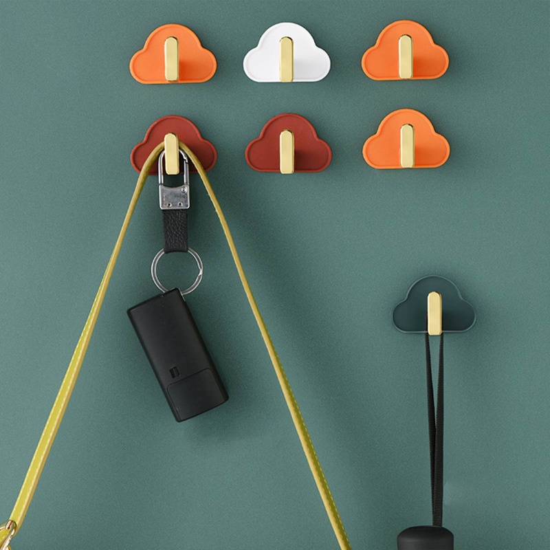 Set 4 Móc Treo Đồ Dán Tường Hình Đám Mây Sáng Tạo