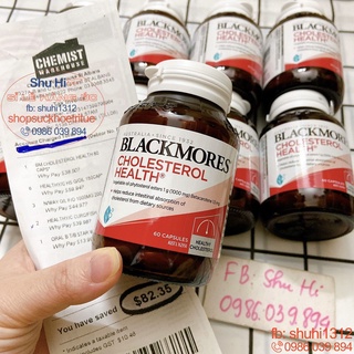 (Đủ bill) Viên uống hỗ trợ cân bằng và giảm mỡ máu - Cholesterol Blackmores Cholesterol Health 60 Viên Úc