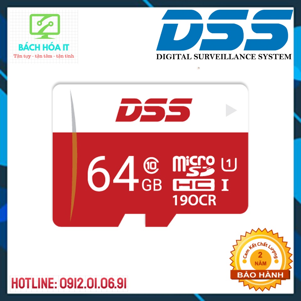 Thẻ nhớ Micro SD 64G DSS tốc độ 80MB/s, chính hãng, bảo hành 24 tháng