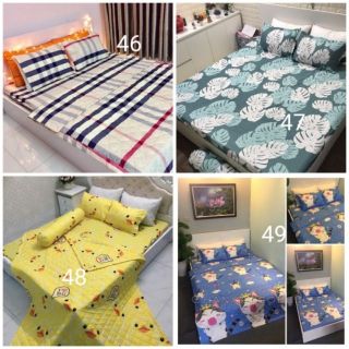 Set 5 món ga gối poly cotton Hàn Quốc